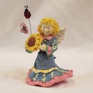 Springtime Angel, Sunflower Ladybug Butterfly